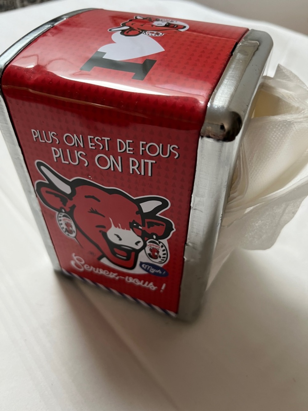 Laughing Cow Red Napkin Holder